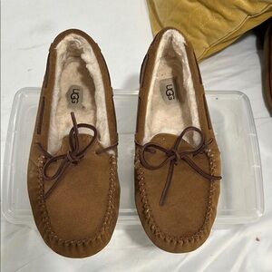 UGG Tan Suede Moccasin Slippers
